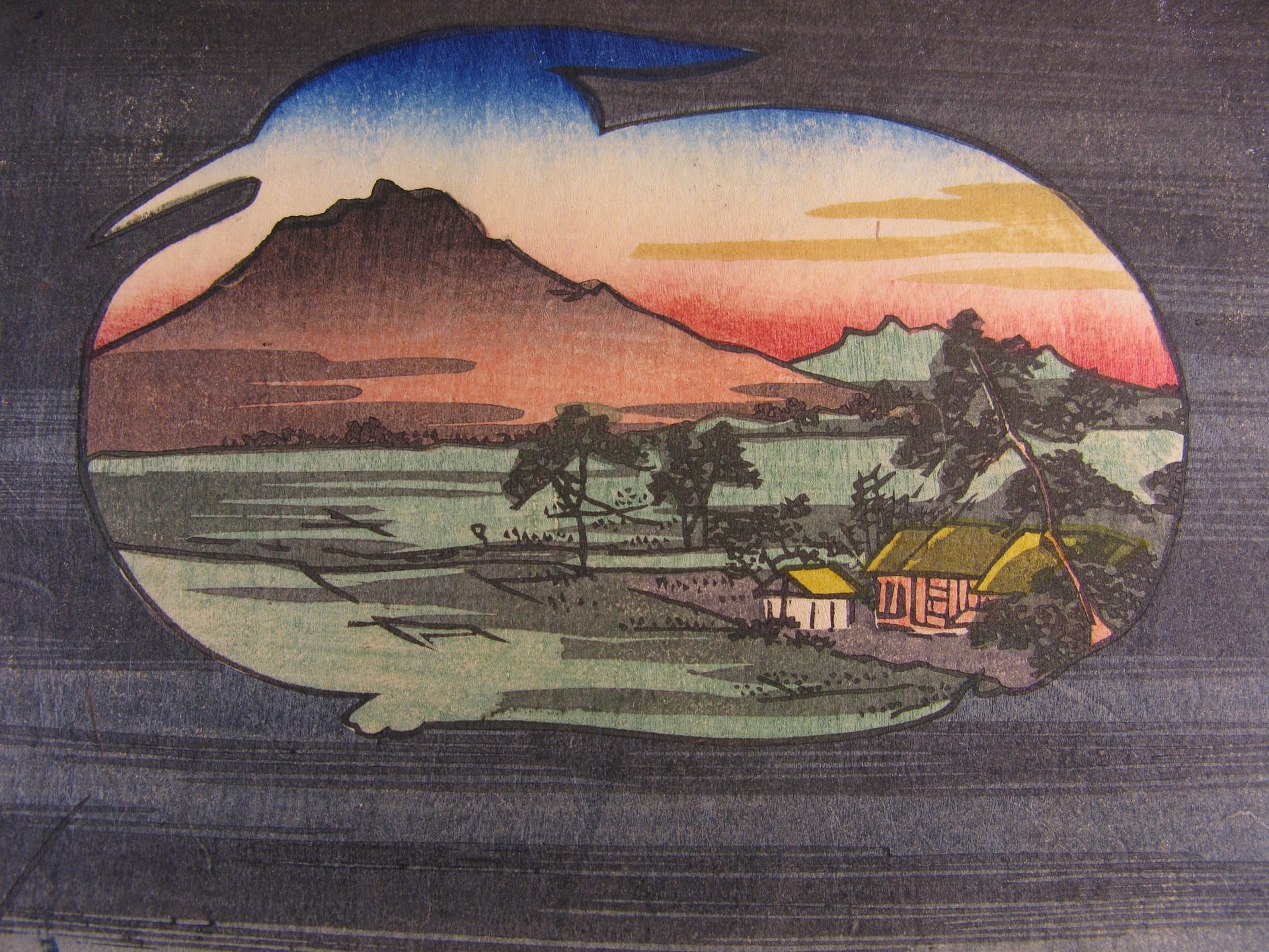 Kuniyoshi - Kisokaido rokujuku tsugi - Echikawa - detail 2
