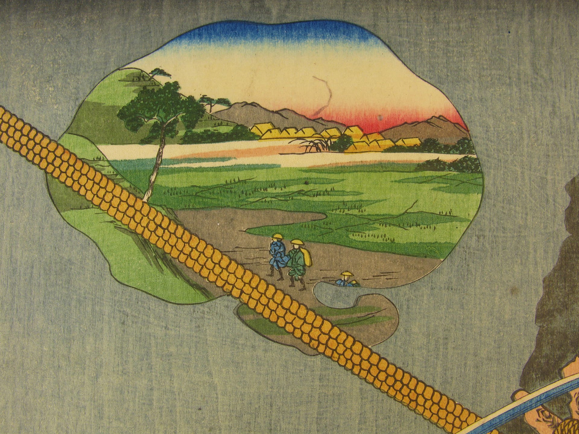 Kuniyoshi - Kisokaido rokujuku tsugi - Musa - detail 2