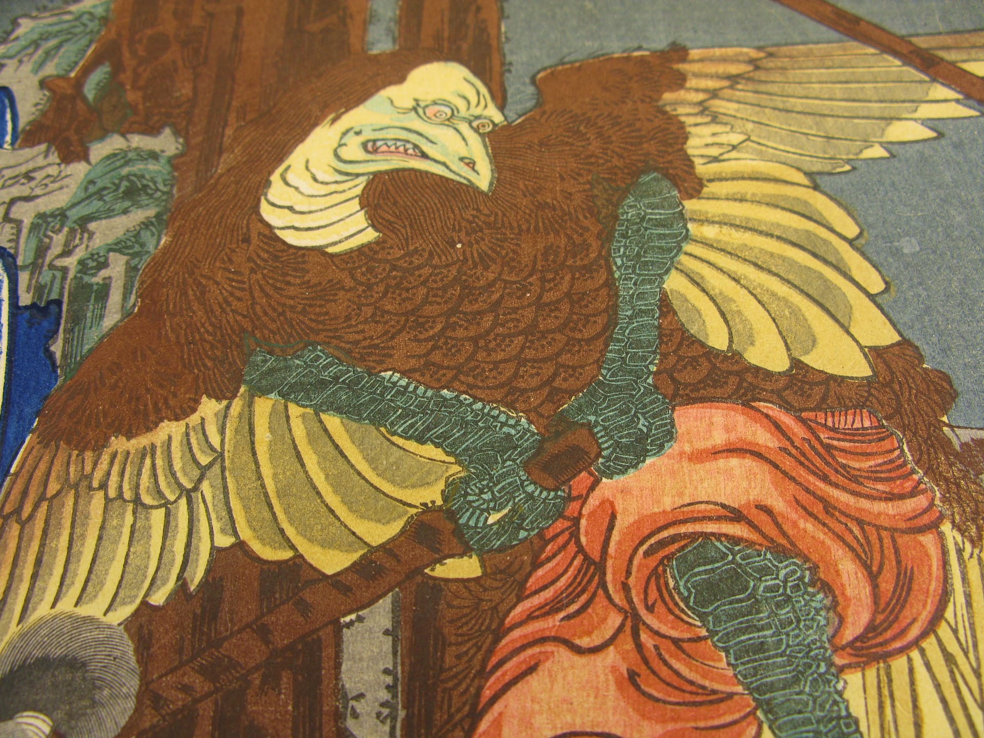 Kunitsuna - Ushiwakamaru training with the tengu - detail 01