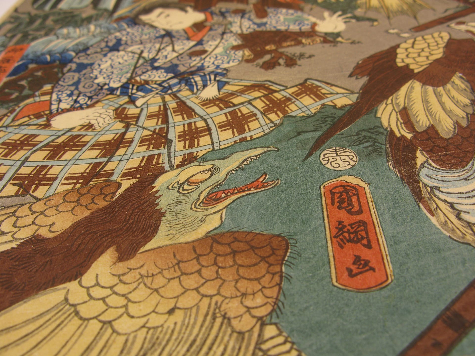 Kunitsuna - Ushiwakamaru training with the tengu - detail 03