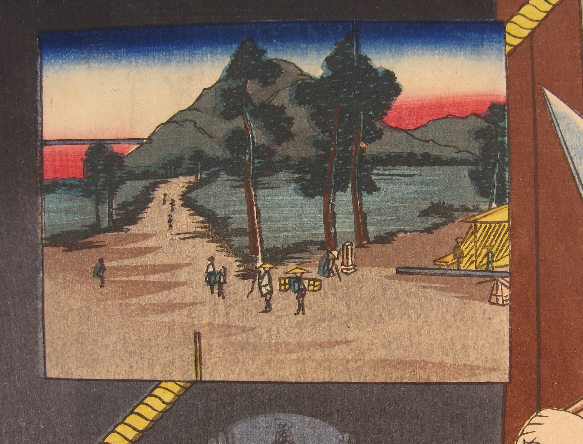 Kuniyoshi - Kisokaido rokujuku tsugi - okute - detail 2