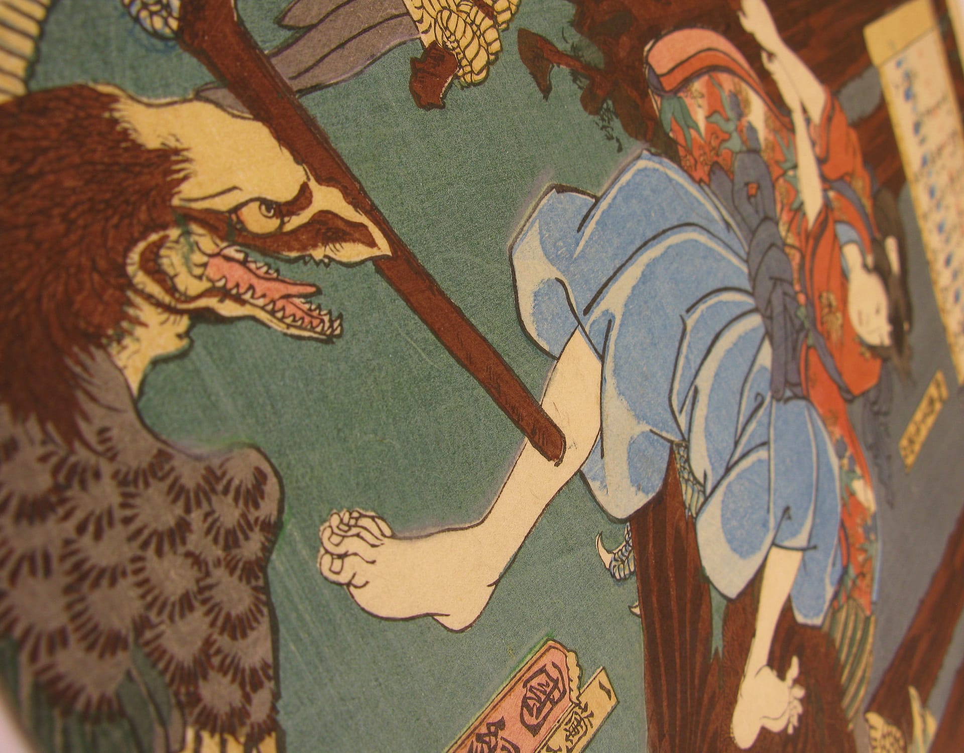 Kunitsuna - Ushiwakamaru training with the tengu - detail 03